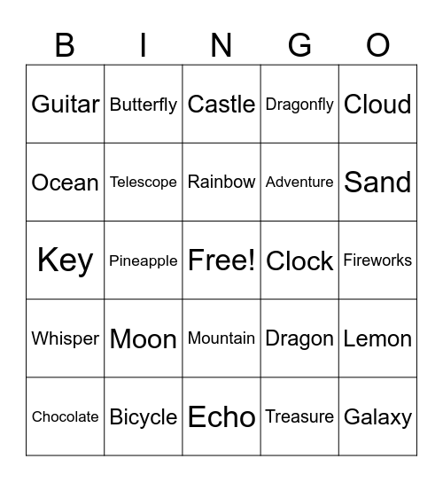 i Bingo Card