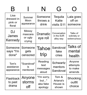 VPR Bingo Card