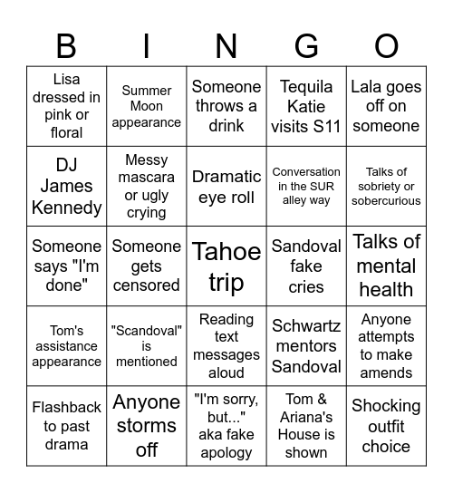 VPR Bingo Card
