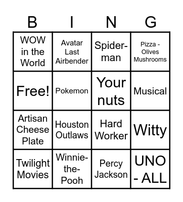 GAER BINGO Card