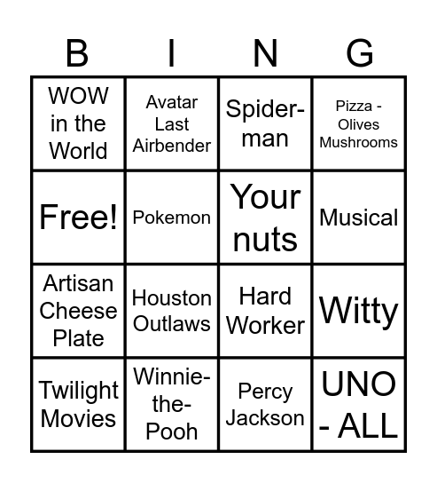 GAER BINGO Card