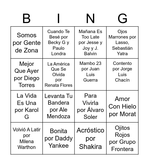 Locura de Marzo 2024 Bingo Card