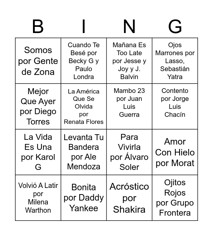 Locura de Marzo 2024 Bingo Card