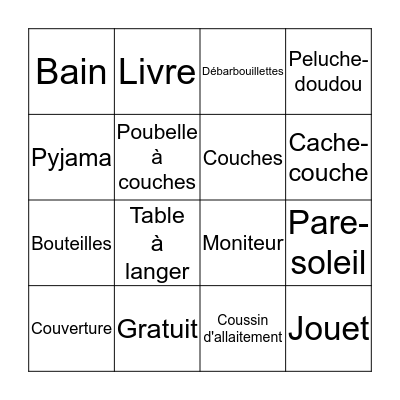 Bingo-Cadeaux Bingo Card