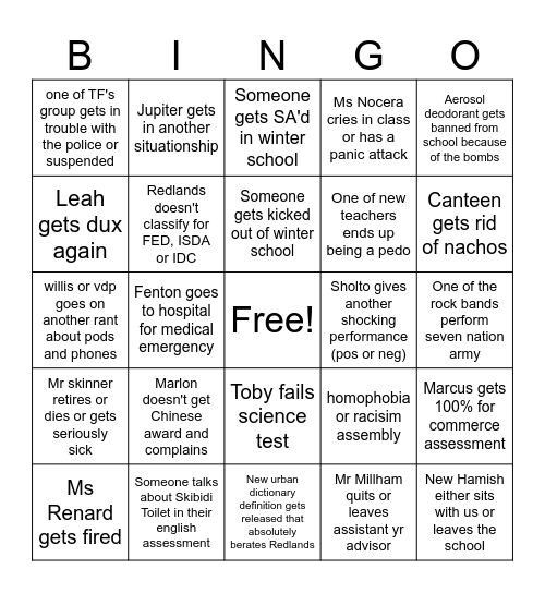 2024 bingos Bingo Card