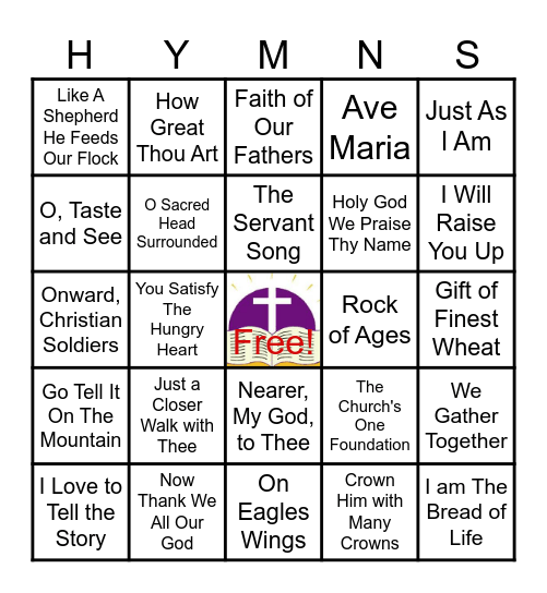 Hymn Karaoke  Bingo Card