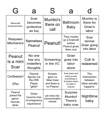 WTEWYNE Chapter 19 Bingo Card WOOOO Bingo Card