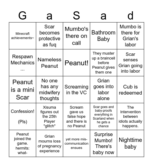 WTEWYNE Chapter 19 Bingo Card WOOOO Bingo Card