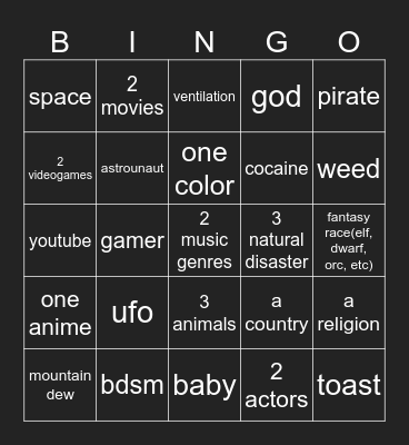 bingoooo Bingo Card