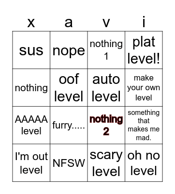 GEOMETRY DASH BINGO Card