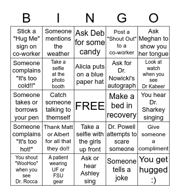 OSC BINGO Card