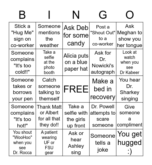 OSC BINGO Card