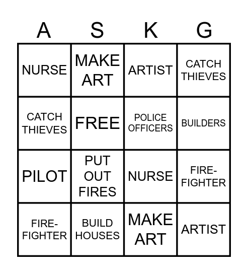ASK L4 20-01 Bingo Card