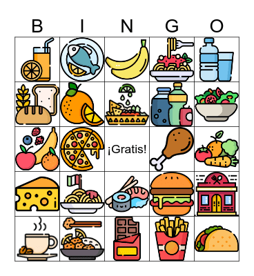 LA COMIDA BINGO Card