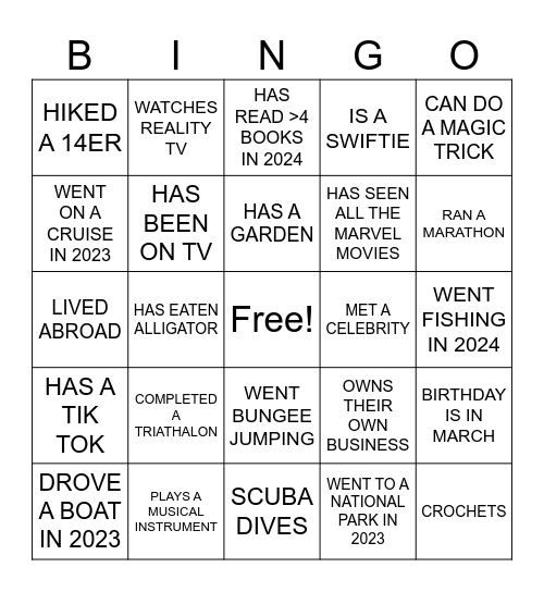 HSE BINGO Card