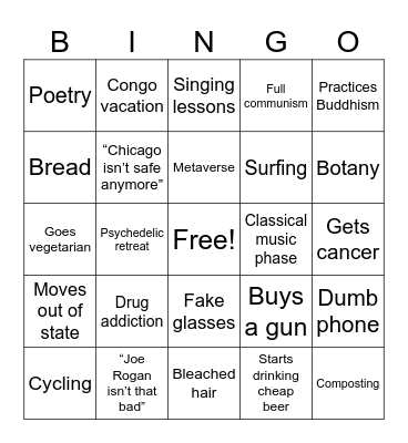GARK Bingo Card