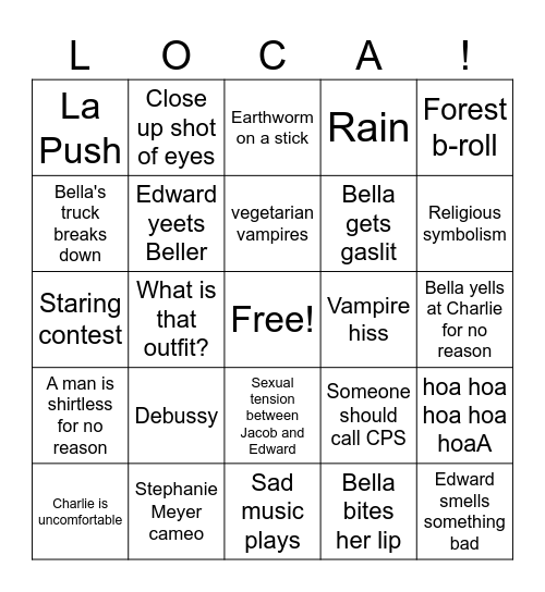 TITSOAK BINGO Card