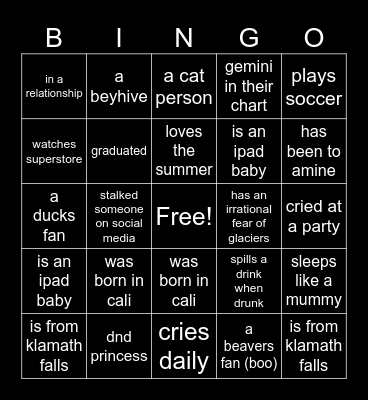 slip dress soirée Bingo Card