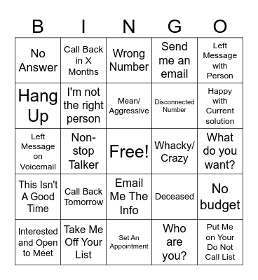 CALL DAY BINGO Card