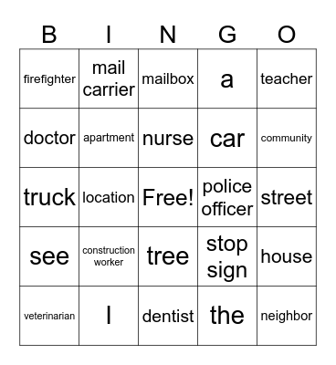 K5 Communtiy Bingo Card