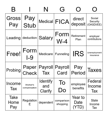 Trivia Bingo Card