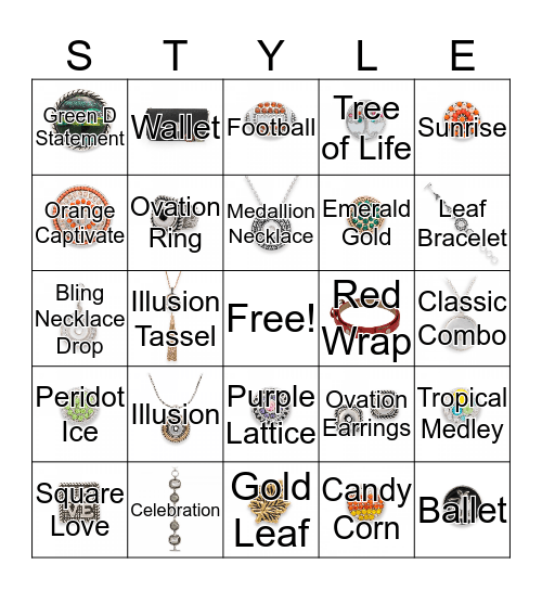 STYLE DOTS BINGO CARD #18 Bingo Card