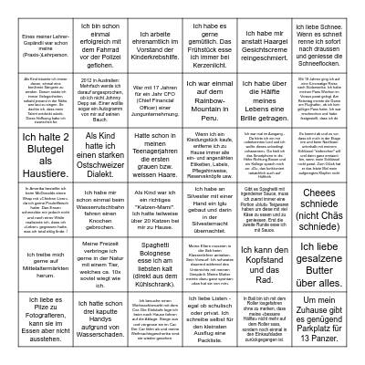 Fun Facts - Bingo Card
