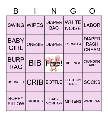 Baby Bingo Card