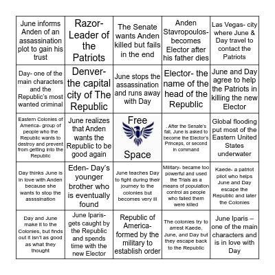 PRODIGY BINGO Card