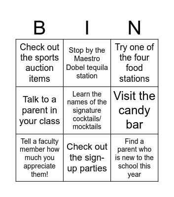 SHINDIG 2024 BINGO Card