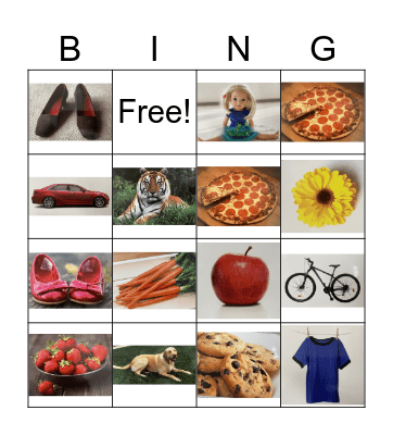 Noun Bingo Card