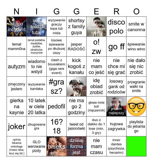 bousak mega bingo Card