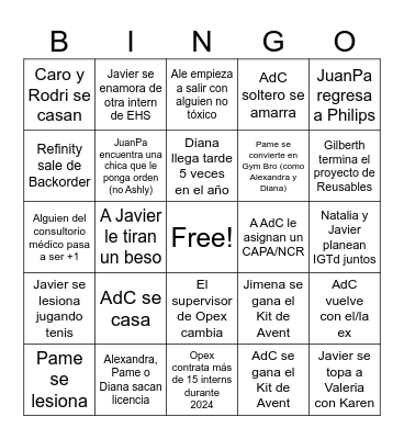 Bingo Card 2024 Bingo Card