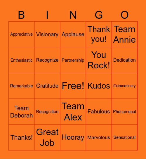 Employee Appreciation Day! Bingo Card