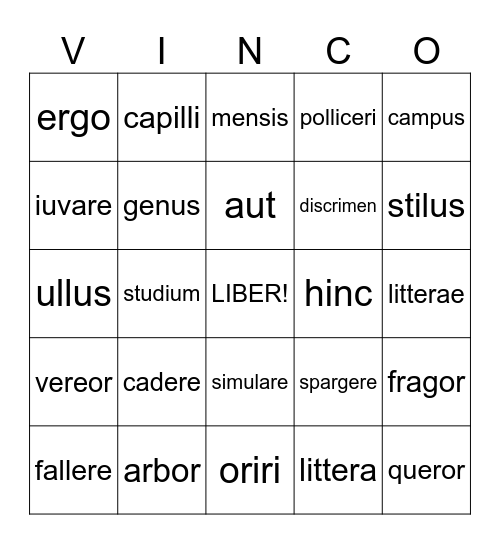 St. 39 studia Bingo Card
