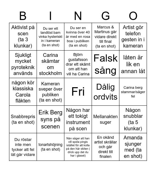 Amandas Mello - Bingo Card