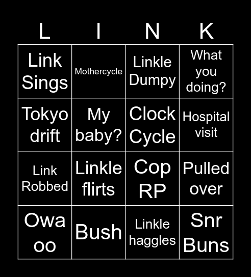 Link GTA RP Bingo Card Bingo Card