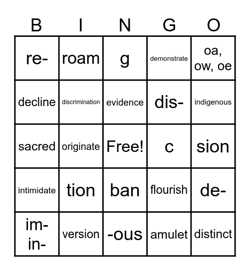 Sports Around the World - 5th Bingo Card