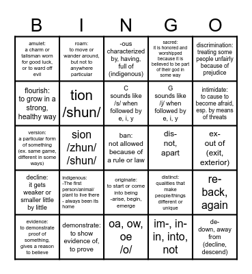 5th Sports Around the World CALL CARDS Bingo Card