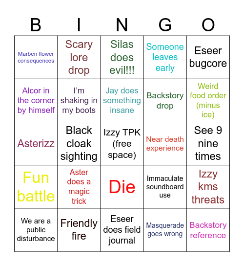 Artificial Roses Day 3 Bingo Card