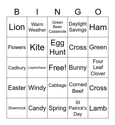 March Bingo Card