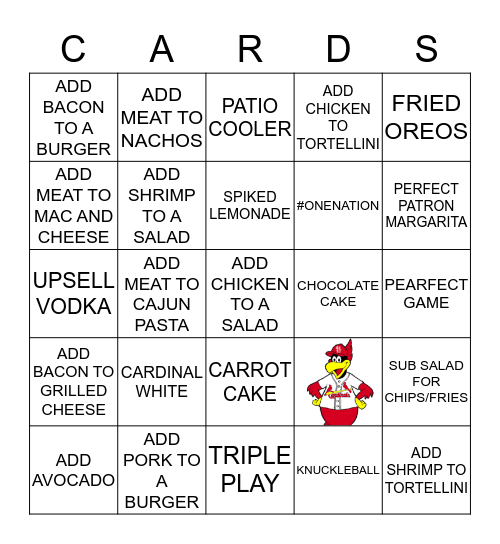 Cardinals Nation Bingo Card