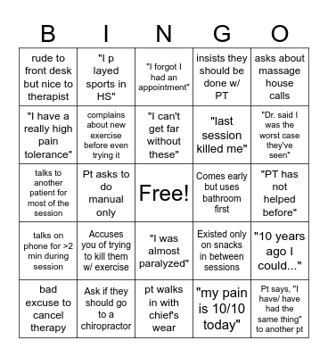 South OP March Shenanigans Bingo Card