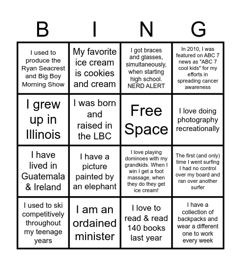 2024 Social Work Bingo! Bingo Card