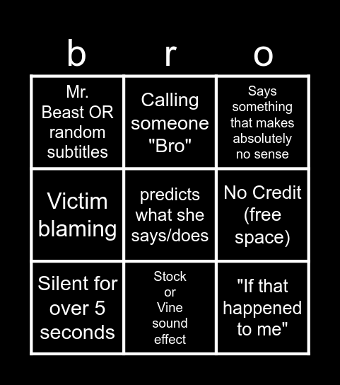 SSSniper BBBingo! Bingo Card