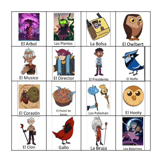Luz Loteria Bingo Card