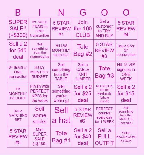 MARCH Bingo Card