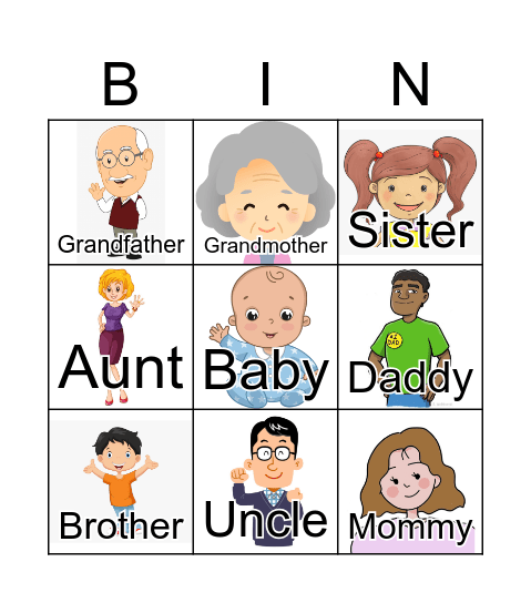 FAMILY BINGO Card