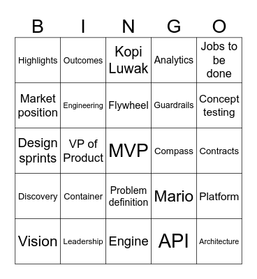 Interview Bingo Card