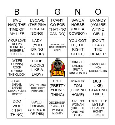 SONGS WITH (PARENTHETICAL) Bingo Card